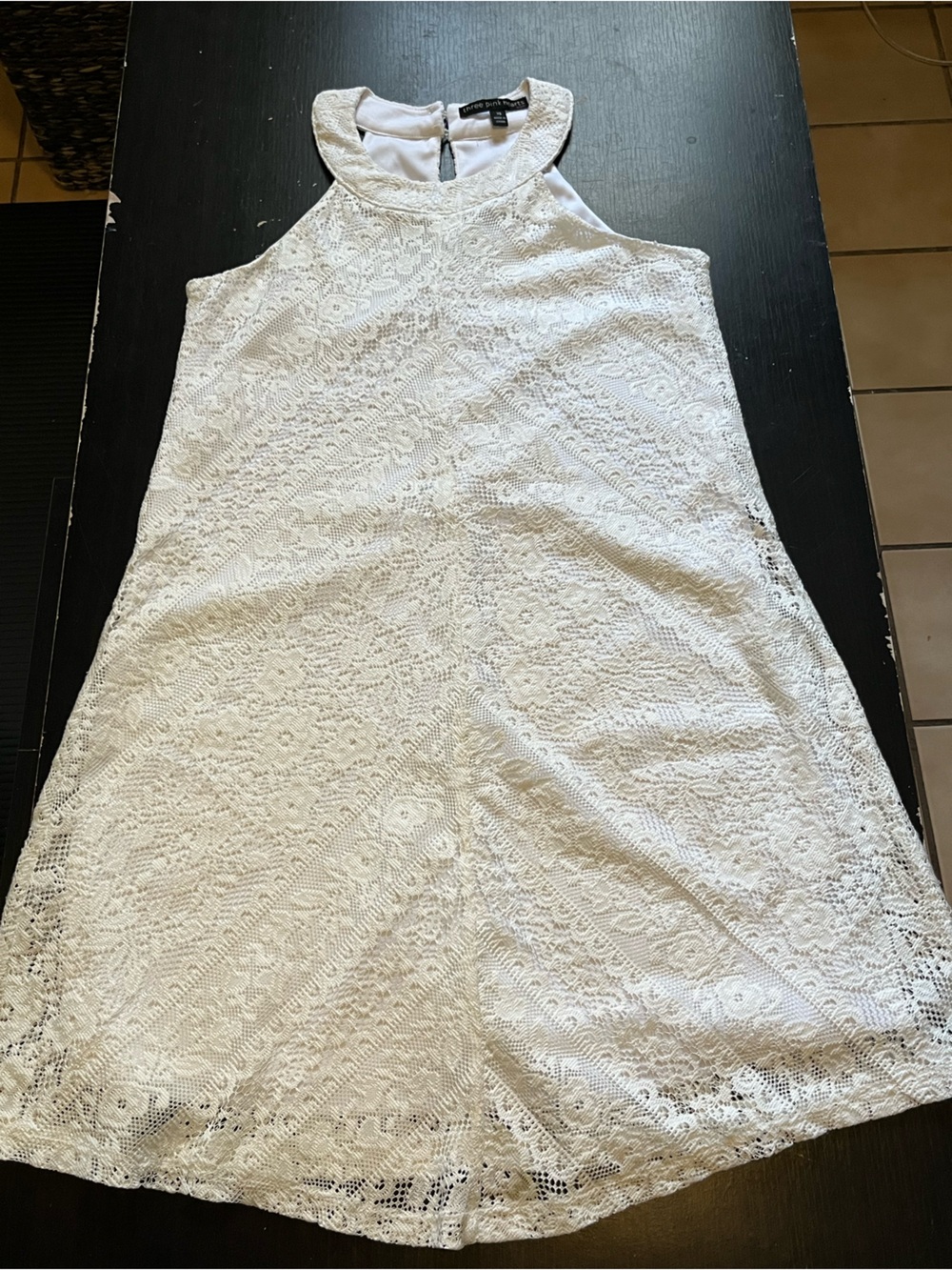 Three Hearts Ivory Lace Dress
